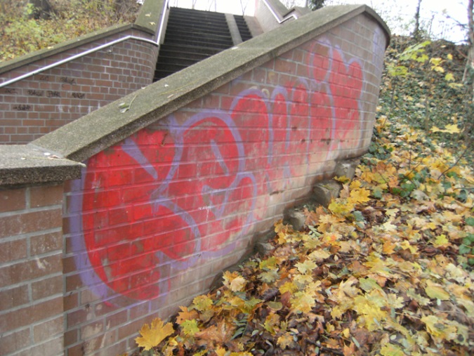 vor der Graffitientfernung